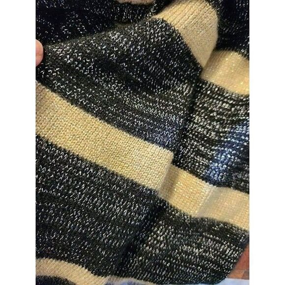 Sparkly Long Women's Striped Sweater - Picture 4 of 4